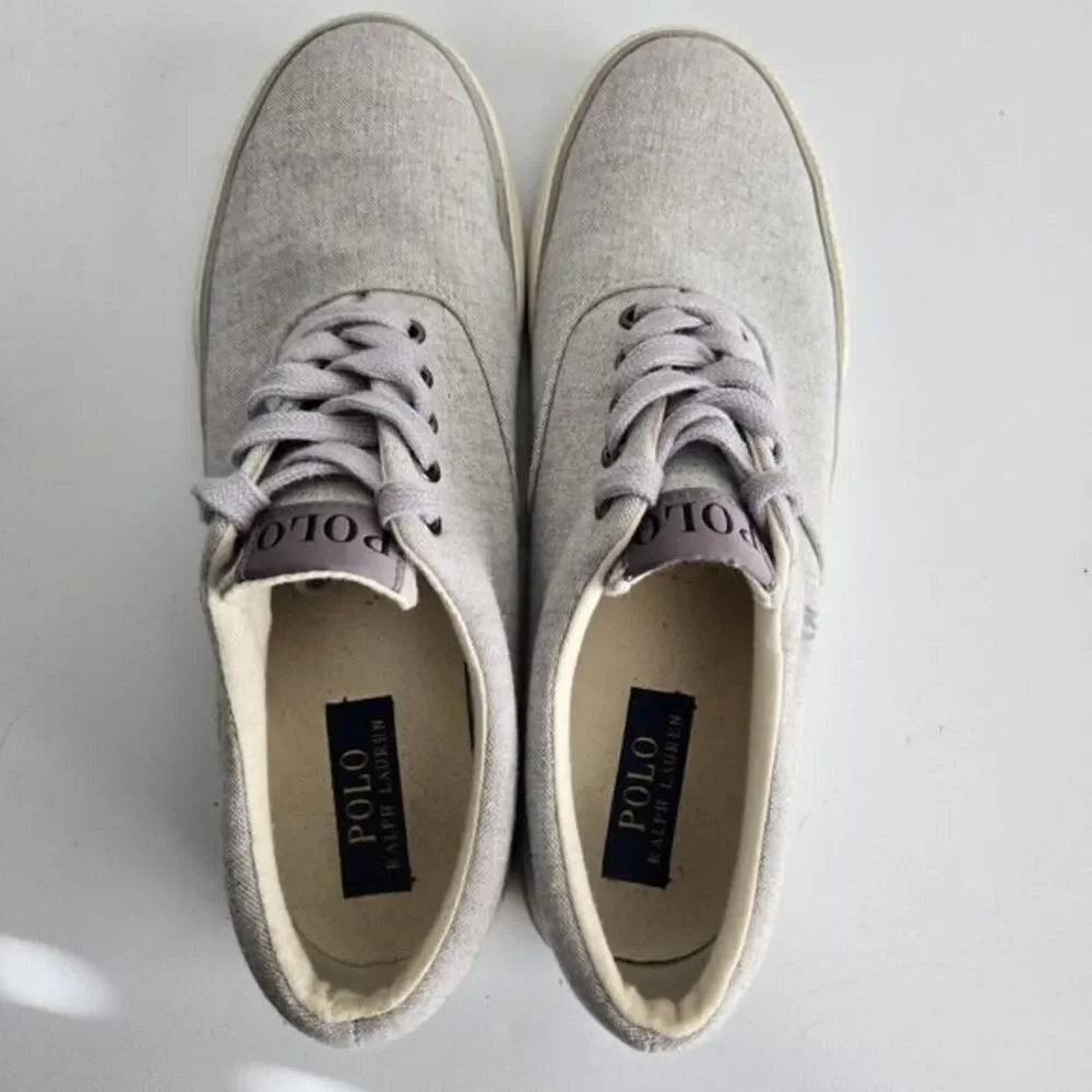 Polo Ralph Lauren Forestmont II Men's Gray Canvas Boat Shoes Sneakers Size 9D‎